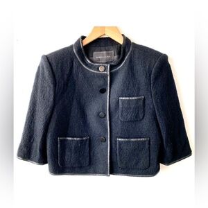 BCBG Maxazria Dickenson Wool Cropped Blazer